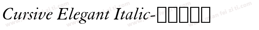 Cursive Elegant Italic字体转换